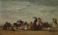 Beach Scene by Eugène Boudin (French, 1824–1898) - Classic Art canvas print