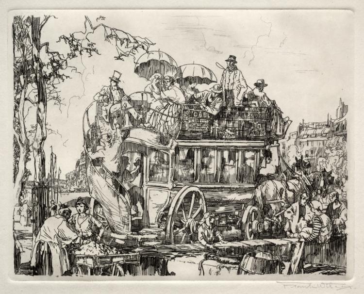The Omnibus by Frank Wilcox (American, 1887–1964) - Classic Art canvas print