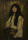 The Venetian Girl by Frank Duveneck (American, 1848–1919) - Classic Art canvas print