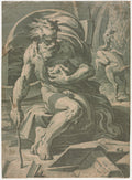 Diogenes by Ugo da Carpi (Italian, c. 1479–c. 1532) - Classic Art canvas print