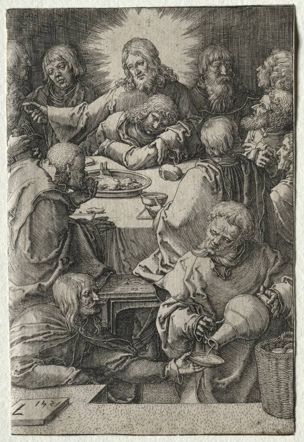 The Last Supper by Lucas van Leyden (Netherlandish, 1494–about 1533) - Classic Art canvas print