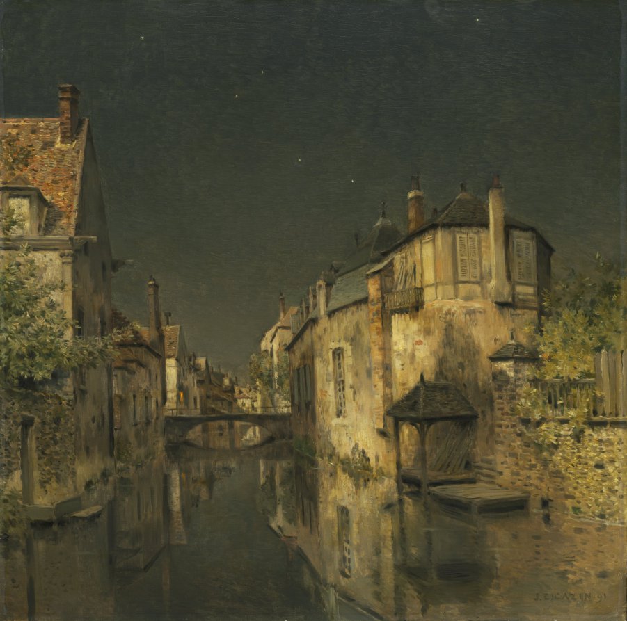 Midnight by Jean-Charles Cazin (French, 1841–1901) - Classic Art canvas print