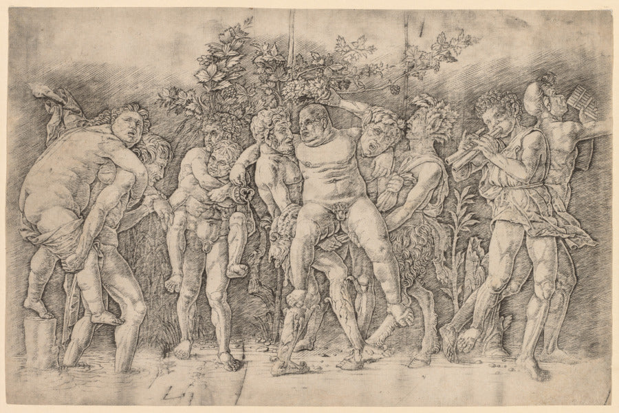 Bacchanal with Silenus by Andrea Mantegna (Italian, about 1431–1506) - Classic Art canvas print