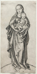 Virgin and Child with an Apple by Martin Schongauer (German, c. 1450–1491) - Classic Art canvas print