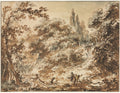 Scene in a Park by Jean-Honoré Fragonard (French, 1732–1806) - Classic Art canvas print