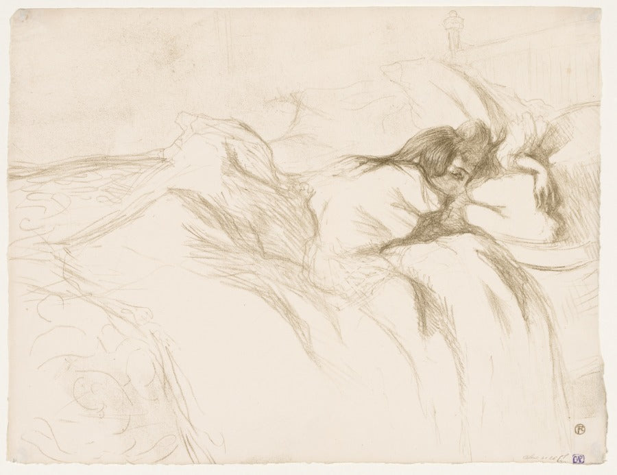 Elles Woman Sleeping by Henri de Toulouse-Lautrec (French, 1864–1901) - Post-Impressionist canvas print