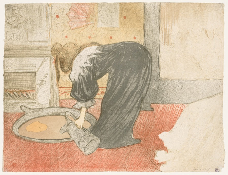 Elles Woman at the Tub by Henri de Toulouse-Lautrec (French, 1864–1901) - Post-Impressionist canvas print