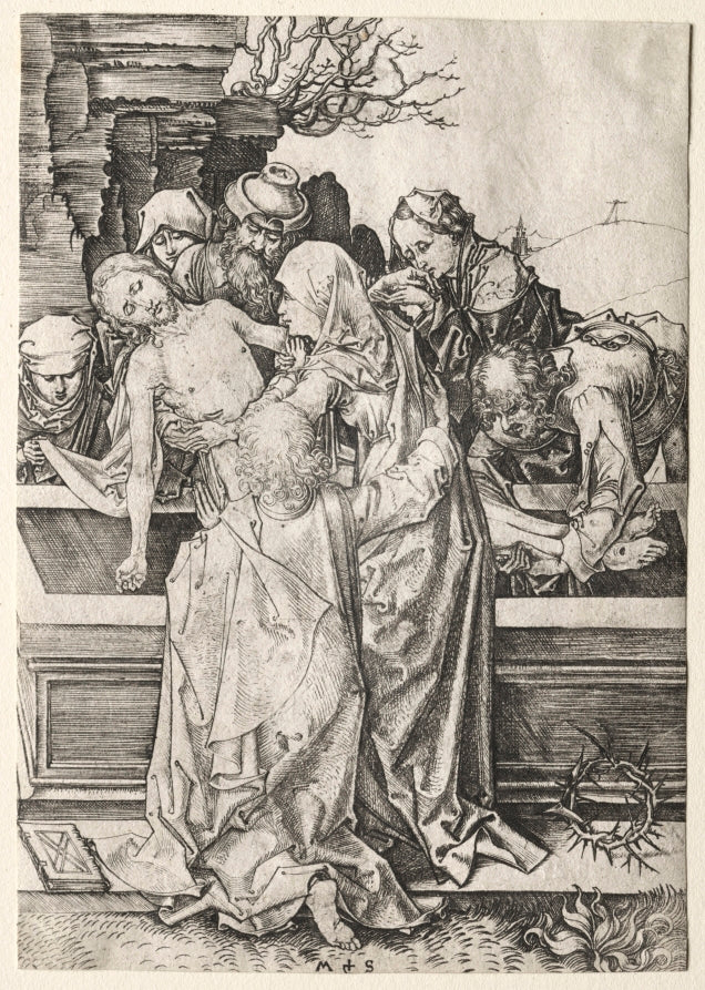 The Passion  The Entombment by Martin Schongauer (German, c. 1450–1491) - Classic Art canvas print