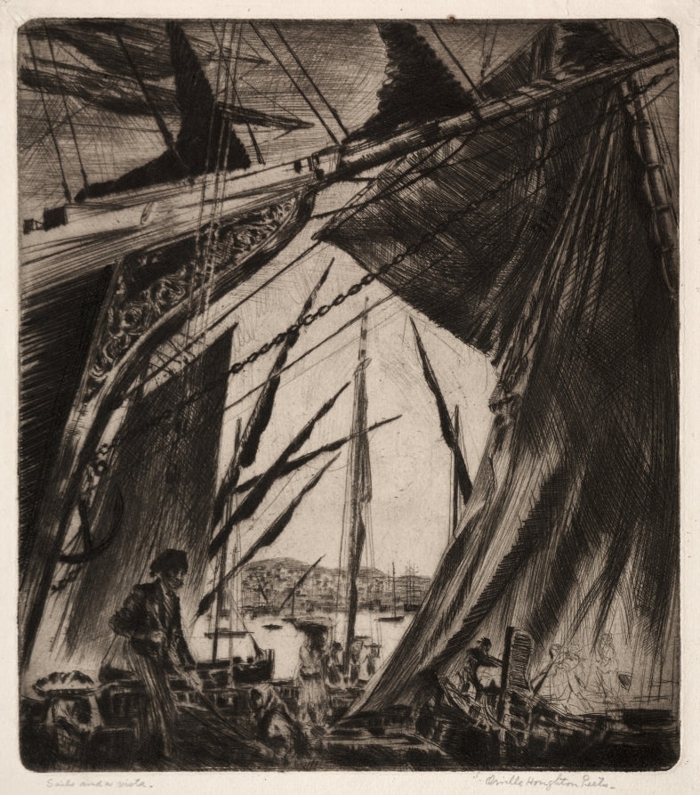 Sails and a Vista by Orville Houghton Peets (American, 1884–1968) - Classic Art canvas print
