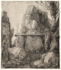 St. Jerome Seated near a Pollard Willow by Albrecht Dürer (German, 1471–1528) - Classic Art canvas print