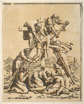 Descent from the Cross by Ugo da Carpi (Italian, c. 1479–c. 1532) - Classic Art canvas print