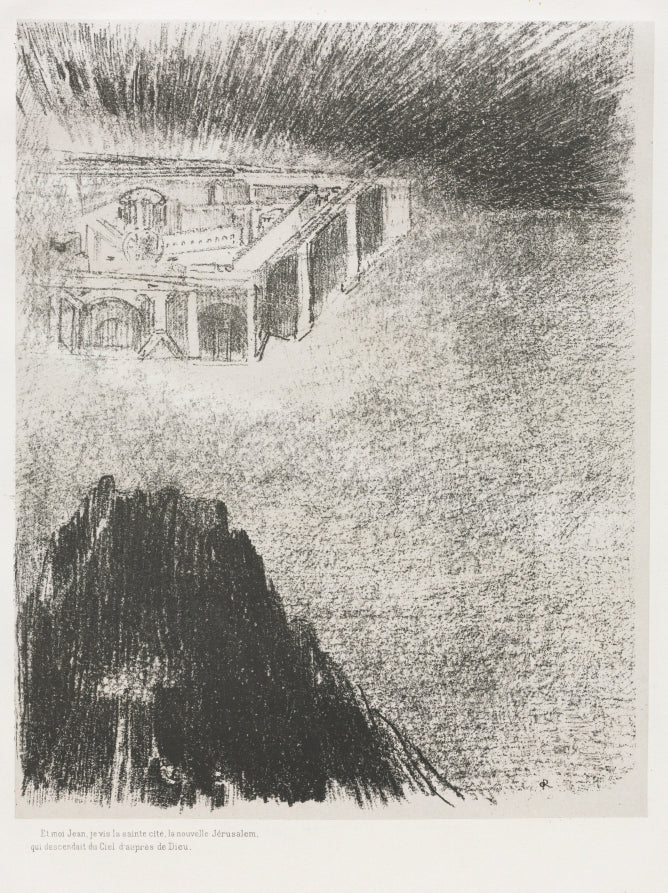 And I, John, Saw the Holy City, New Jerusalem, Coming Down from God and out of Heaven by Odilon Redon (French, 1840–1916) - Symbolist canvas print