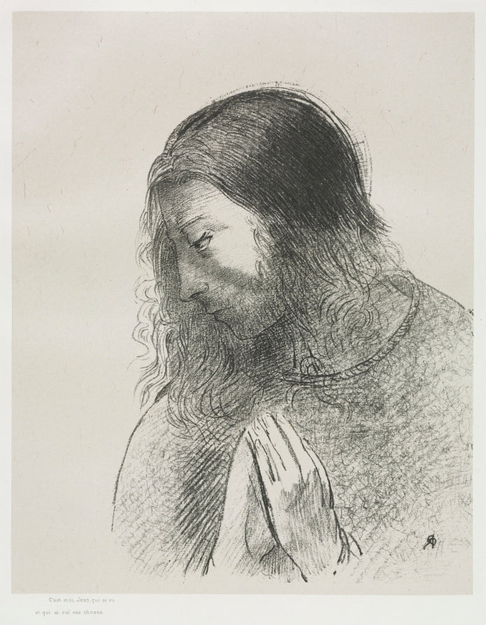And I John Saw These Things, and Heard Them by Odilon Redon (French, 1840–1916) - Symbolist canvas print