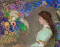 Violette Heymann by Odilon Redon (French, 1840–1916) - Symbolist canvas print