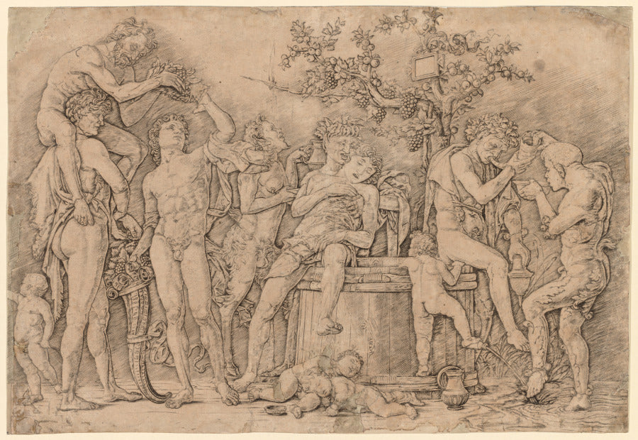 Bacchanal with a Wine Vat by Andrea Mantegna (Italian, about 1431–1506) - Classic Art canvas print