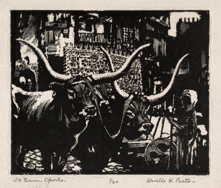 Ox Team, Oporto by Orville Houghton Peets (American, 1884–1968) - Classic Art canvas print