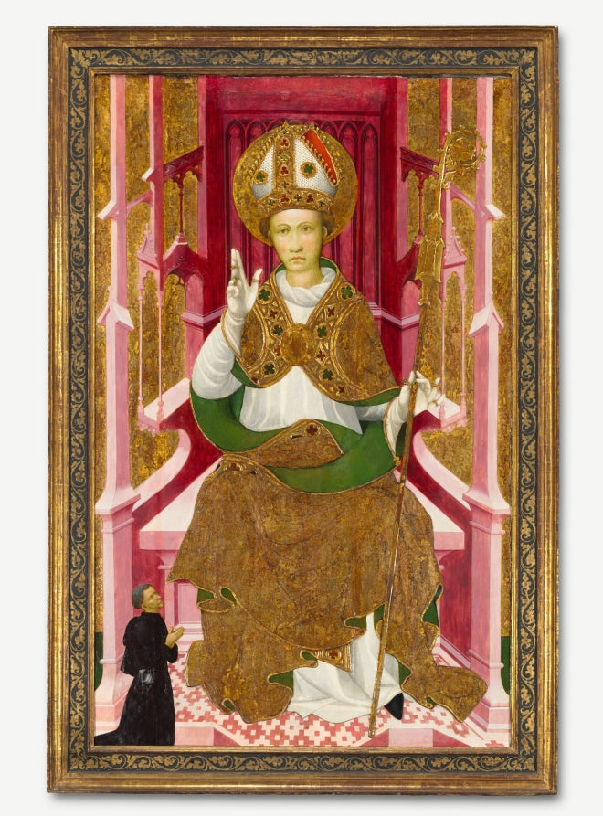 A Bishop Saint with a Donor Saint Louis of Toulouse by  - Classic Art canvas print