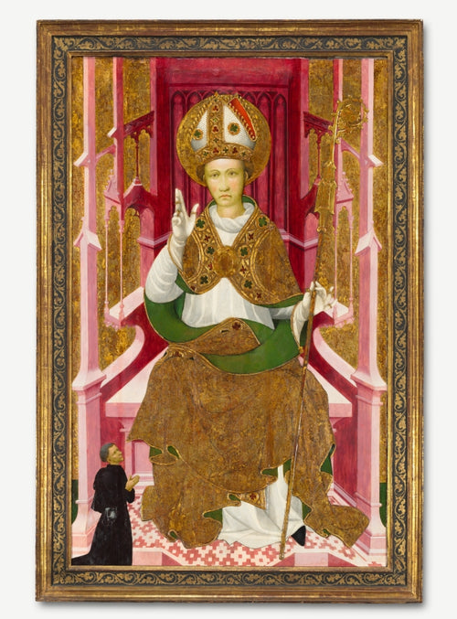 A Bishop Saint with a Donor Saint Louis of Toulouse by  - Classic Art canvas print