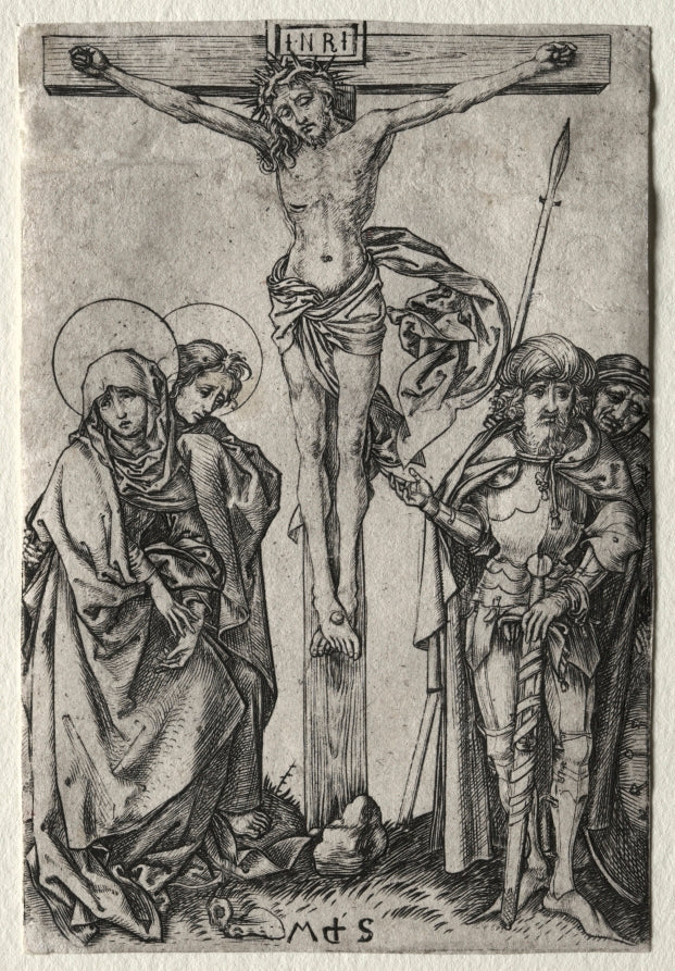 Christ on the Cross by Martin Schongauer (German, c. 1450–1491) - Classic Art canvas print
