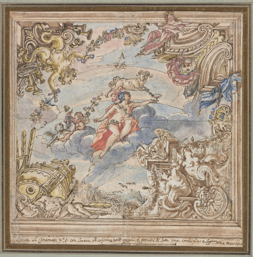 Design for a Ceiling Mars and Aries by  - Classic Art canvas print