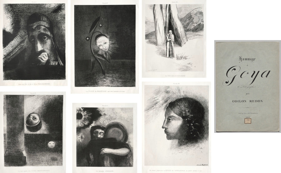 Homage to Goya by Odilon Redon (French, 1840–1916) - Symbolist canvas print