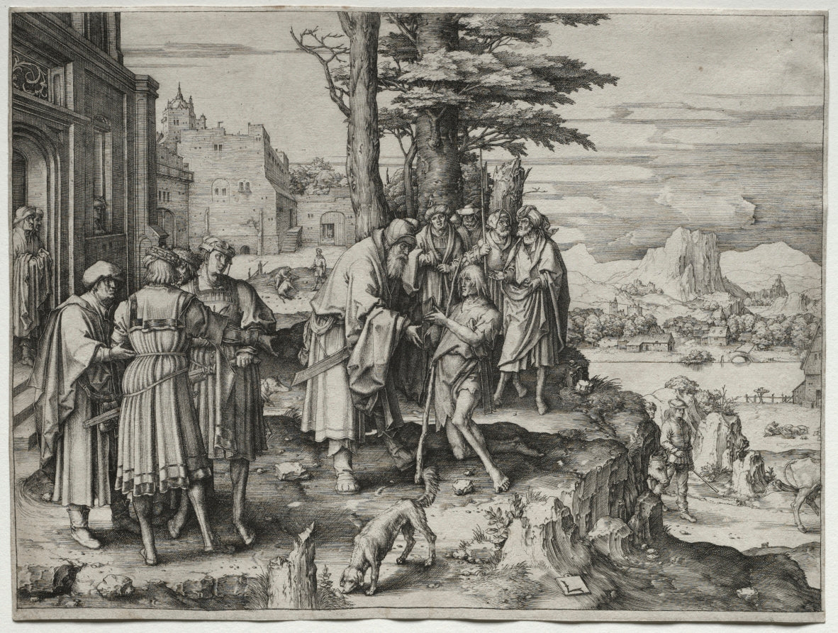 Return of the Prodigal Son by Lucas van Leyden (Netherlandish, 1494–about 1533) - Classic Art canvas print