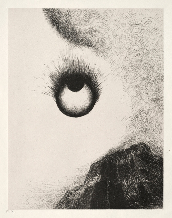 Everywhere Eyeballs are Aflame by Odilon Redon (French, 1840–1916) - Symbolist canvas print