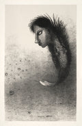 Then There Appears a Singular Being, Having the Head of a Man on the Body of a Fish by Odilon Redon (French, 1840–1916) - Symbolist canvas print