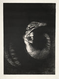 It Is a Skull Wreathed with Roses. It Dominates a Woman's Torso of Pearly Whiteness by Odilon Redon (French, 1840–1916) - Symbolist canvas print