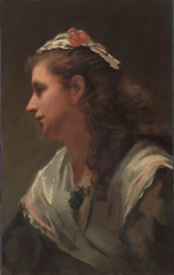 His First Model-Miss Russell by William Morris Hunt (American, 1824–1879) - Classic Art canvas print