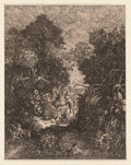 The Good Samaritan by Rodolphe Bresdin (French, 1822–1885) - Classic Art canvas print