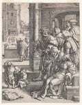 The Poet Virgil Suspended in a Basket by Lucas van Leyden (Netherlandish, 1494–about 1533) - Classic Art canvas print