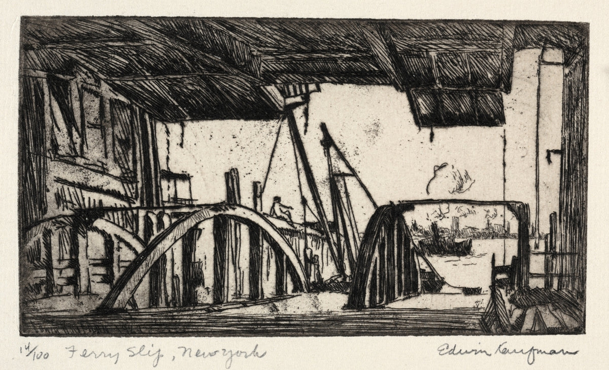 Ferry Slip by Edwin Kaufman (American, 1906–1939) - Classic Art canvas print