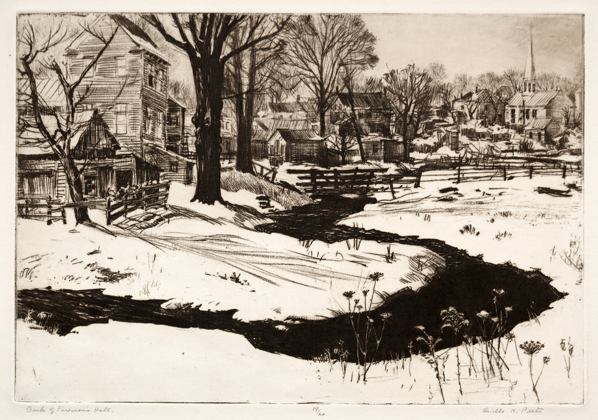 Back of Firemen's Hall by Orville Houghton Peets (American, 1884–1968) - Classic Art canvas print