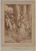 Temptation of Saint Anthony by Luca Cambiaso (Italian, 1527–1585) - Classic Art canvas print