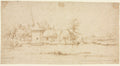 Landscape with a Moated Village by Master of the Small Landscapes (Flemish) - Classic Art canvas print