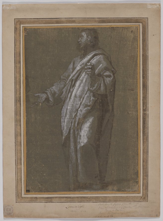 Standing Male Figure by Ludovico Cardi Cigoli (Italian, 1559–1613) - Classic Art canvas print