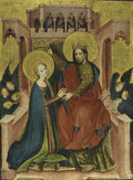 Coronation of the Virgin by Master of the Fröndenberg Altarpiece (German) - Classic Art canvas print