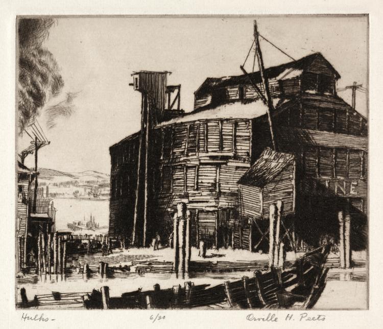Hulks by Orville Houghton Peets (American, 1884–1968) - Classic Art canvas print