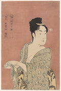 The Flirtatious Type, from Ten Types in the Physiognomy of Women by Kitagawa Utamaro (Japanese, c. 1754–1806) - Classic Art canvas print