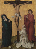 The Crucifixion with a Carthusian Monk by Rogier van der Weyden (Flemish, c. 1399–1464) - Northern Renaissance canvas print