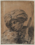 Archer with Turbaned Headdress by Giovanni Battista Piazzetta (Italian, 1682–1754) - Classic Art canvas print