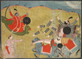 Krishna vanquishing King Bana, from an Usha-Aniruddha by  - Classic Art canvas print