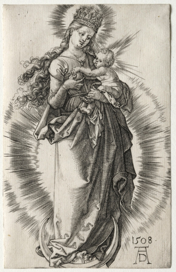 The Virgin with a Starry Crown by Albrecht Dürer (German, 1471–1528) - Classic Art canvas print