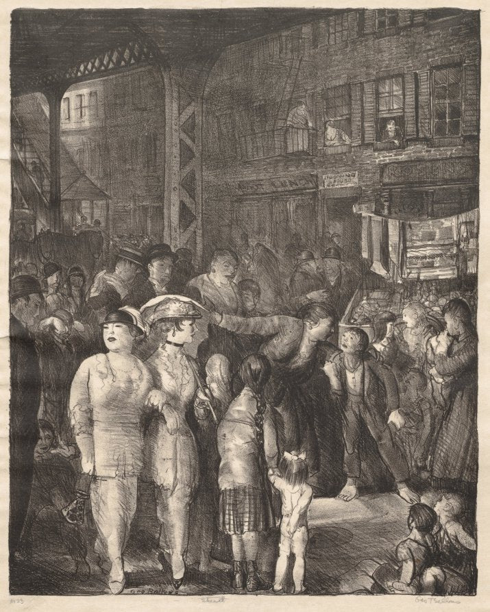 The Street by George Bellows (American, 1882–1925) - Classic Art canvas print