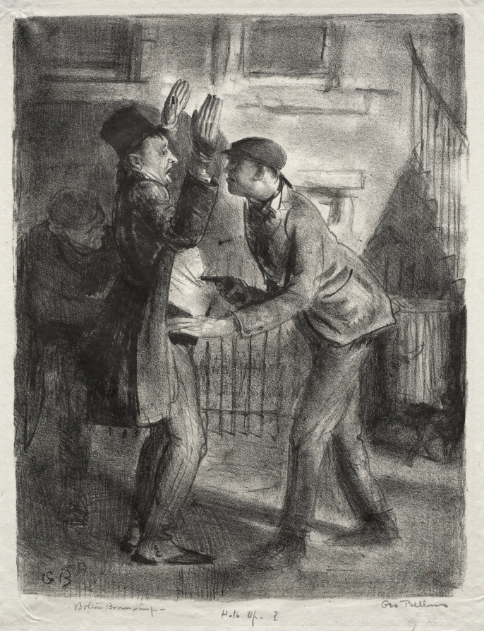 The Holdup, first state by George Bellows (American, 1882–1925) - Classic Art canvas print