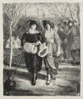 Spring, Central Park by George Bellows (American, 1882–1925) - Classic Art canvas print