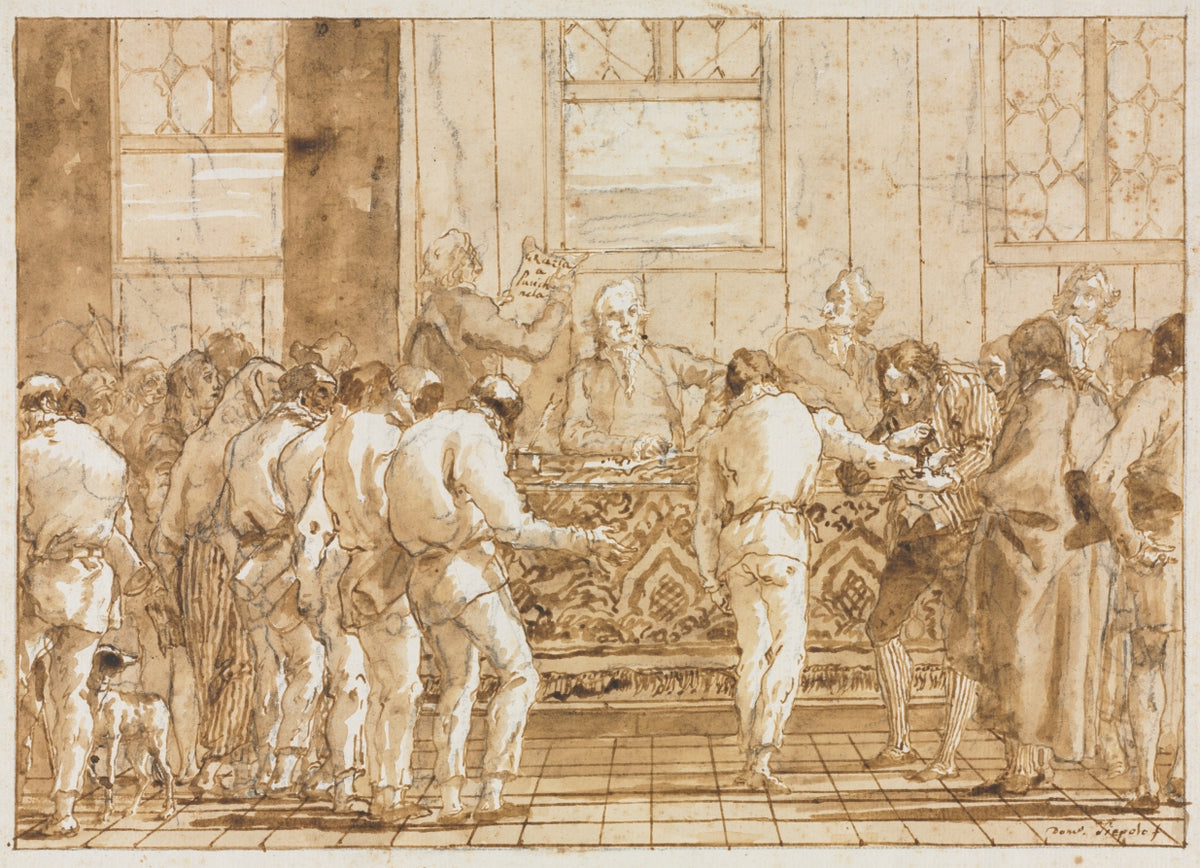 The Trial by Giovanni Domenico Tiepolo (Italian, 1727–1804) - Classic Art canvas print