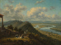 The Oxbow Seen from Mount Holyoke by Victor de Grailly (French, 1804–1889) - Classic Art canvas print