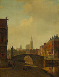 Imaginary View of Arnhem by George Andries Roth (Dutch, 1809–1887) - Classic Art canvas print